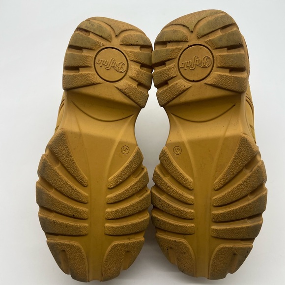 Buffalo London 1348-14 2.0 Yellow Nubuck Women’s Sz 41 US 10.5 Platform Boots - Picture 13 of 15